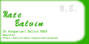 mate balvin business card